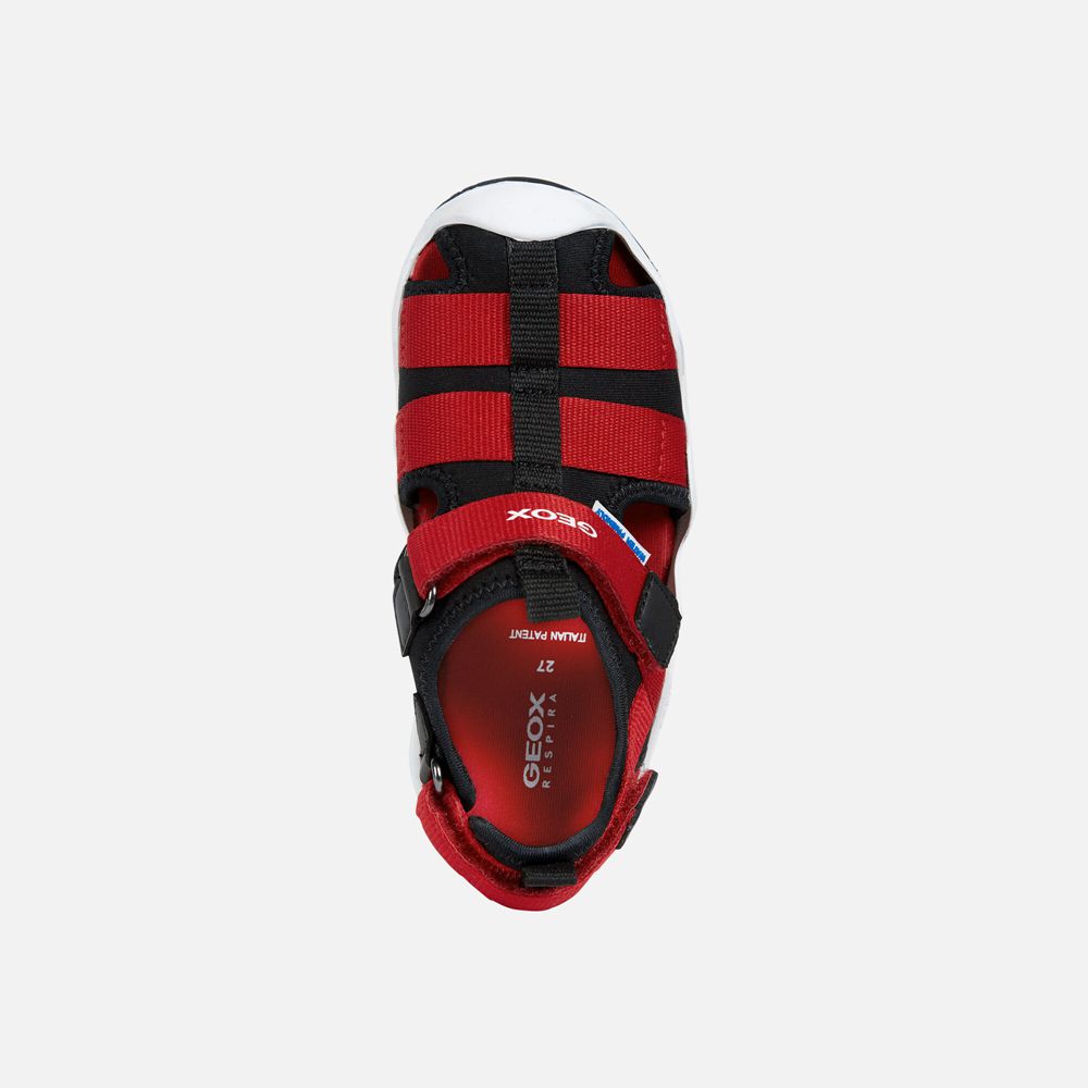 Geox Sandals Black/Red Wader - Geox Boys Shoes - DTRGVQ792